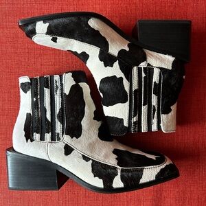 Intentionally Blank Upside boots cow print